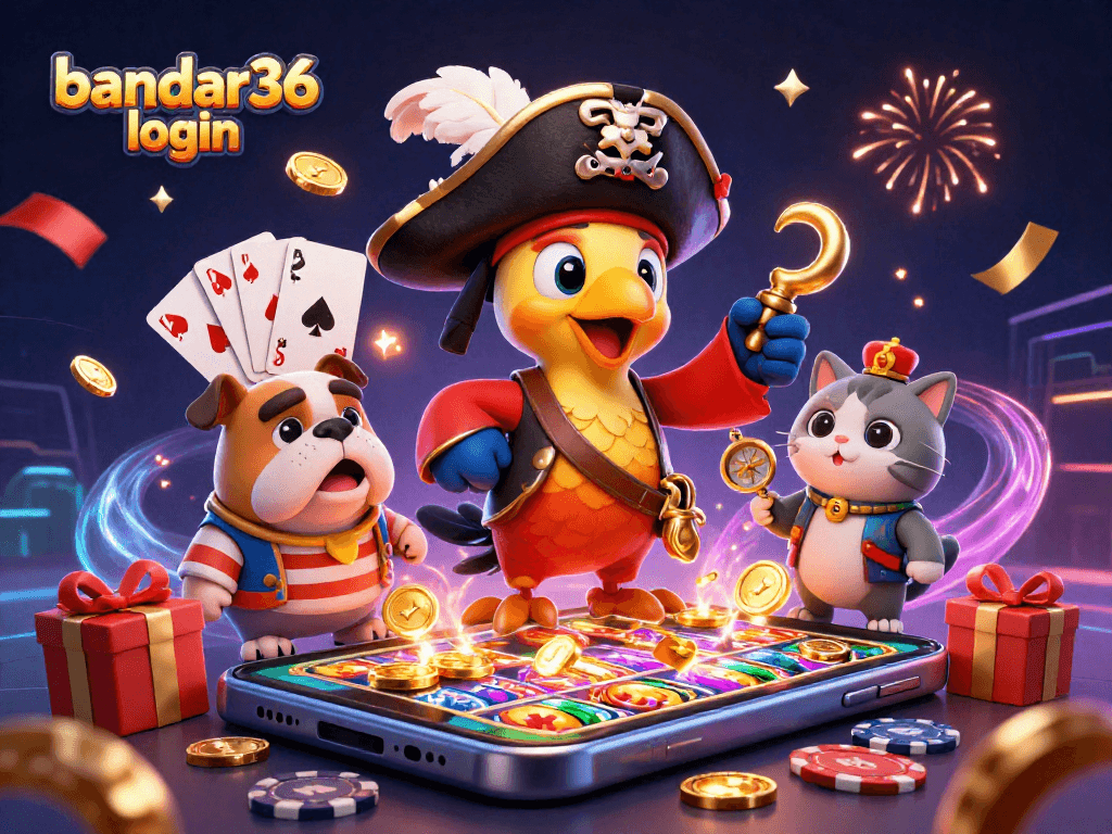 Bandar36 login: Kapten bajak laut dan sahabat dengan permainan slot penuh keberuntungan.