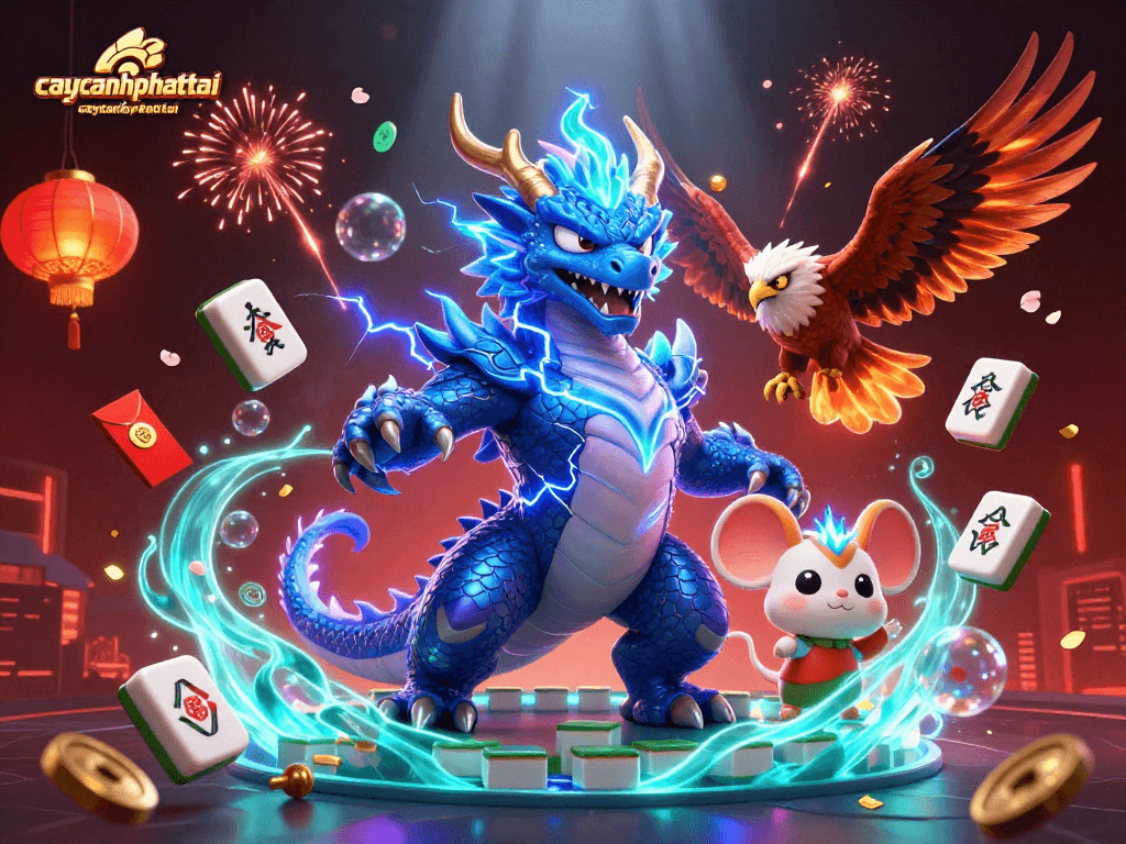 Spin and win with caycanhphattai in a vibrant 3D casino scene packed with thrilling game elements.