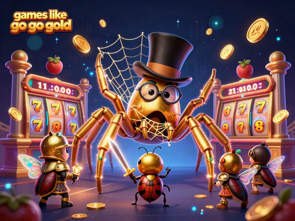 Play thrilling games like go go gold in a vibrant 3D casino illustration with dynamic elements.