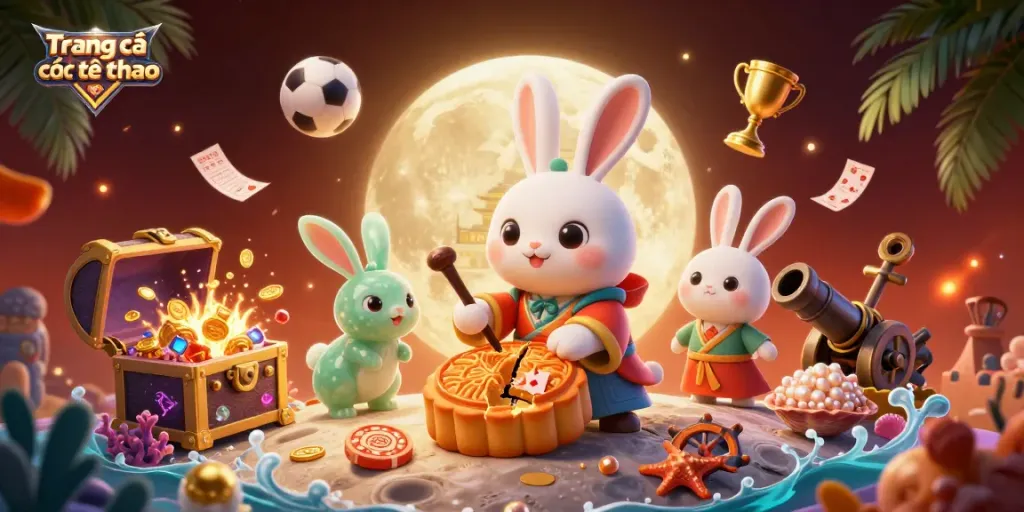 Engage in Trang cá cược thể thao with vibrant scenes of betting excitement, showcasing trophies and sports balls.