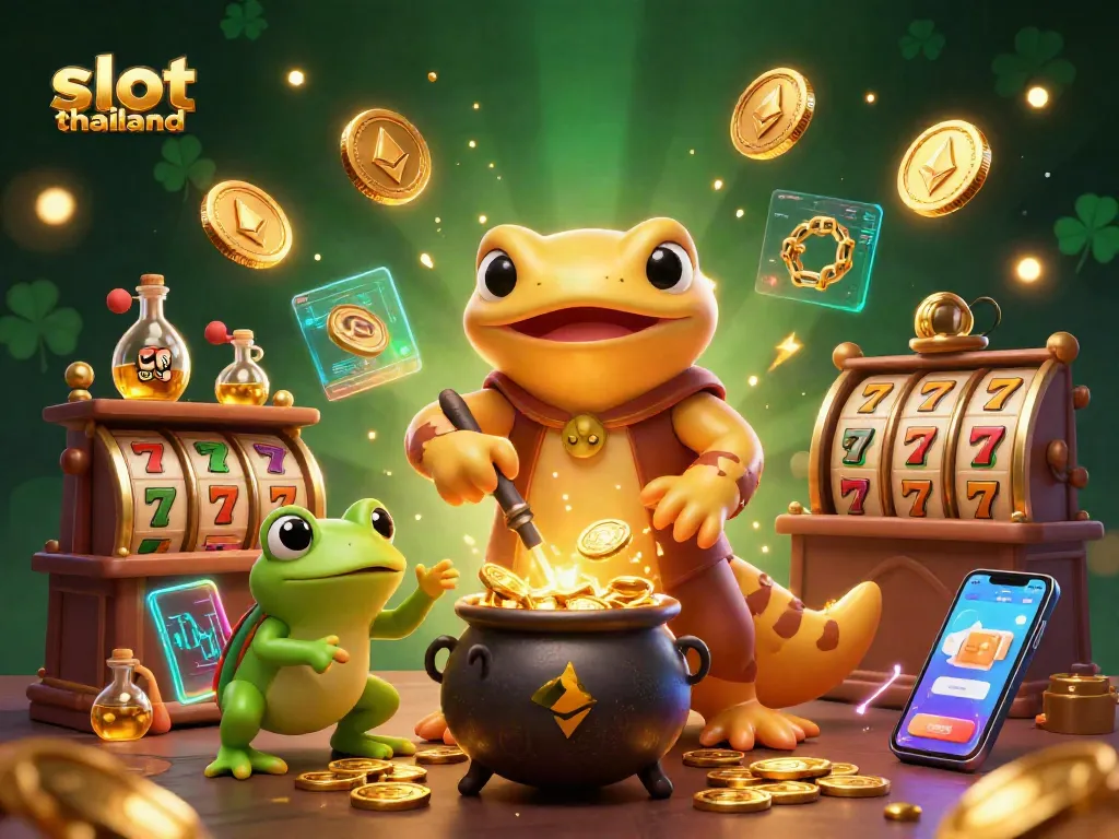 Experience thrill with slot thailand's vibrant golden alchemist scene full of casino elements.
