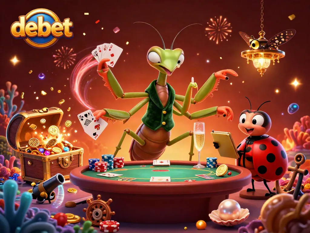 Experience debet casino thrills with colorful characters and energetic gameplay elements in a vibrant setting.
