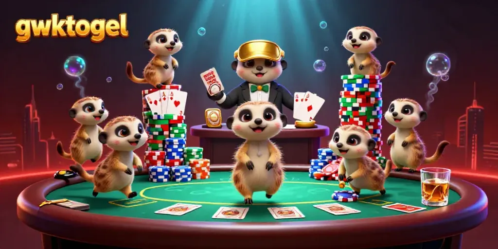 Mengamati GWKTOGEL malam ini dengan kasino 3D yang penuh dengan meerkat dan elemen permainan yang menarik.