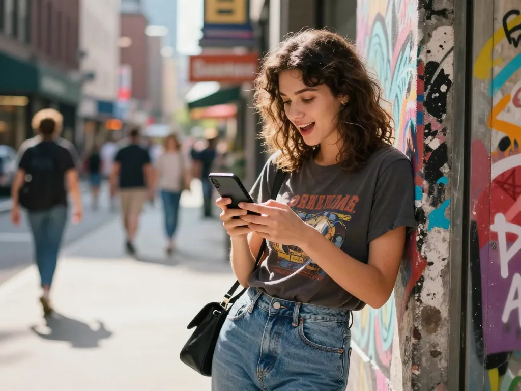 Engaging urban lifestyle image featuring peh888 in trendy streetwear, vibrant city background.