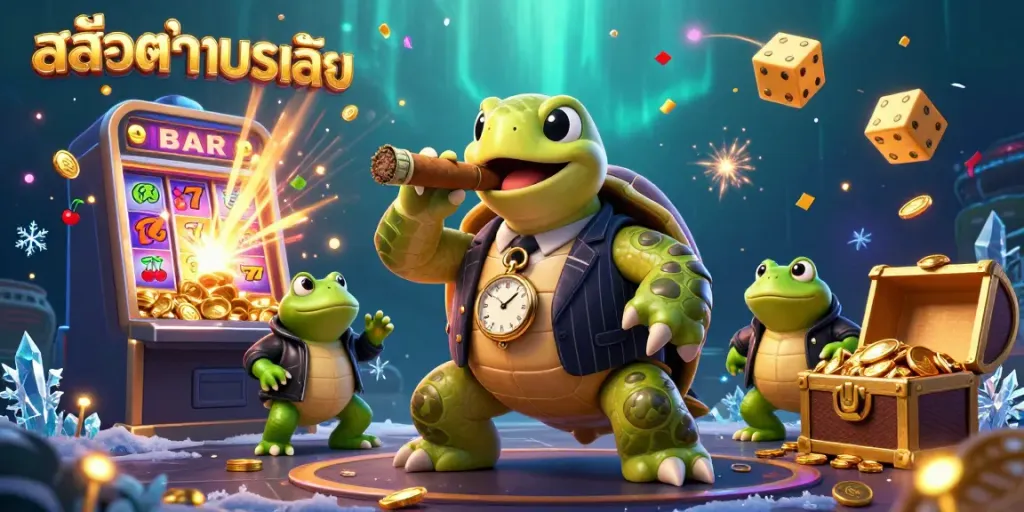 เล่นสล็อตทดลองเล่นในคาสิโนออนไลน์กับเต่านักเลงกลางเกมพนัน