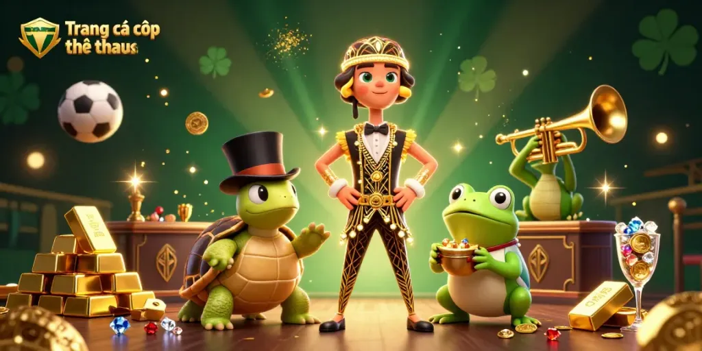 Bet on Trang cá cược thể thao with exciting characters at a vibrant gaming scene