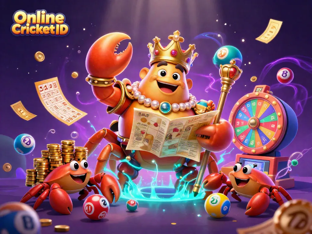Experience thrilling gameplay with an Online Cricket ID, featuring vibrant casino elements and colorful scenes.